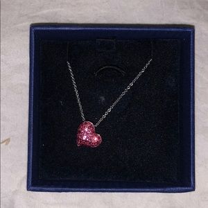 Swarovski pink heart necklace